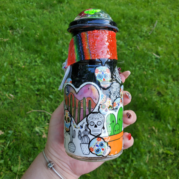 Día de los Muertos Day of the Dead Sugar Skull Stashjar