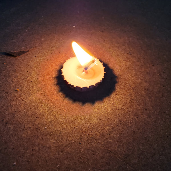 Recycled Bottle Cap Candles Mixed Scents and Colors