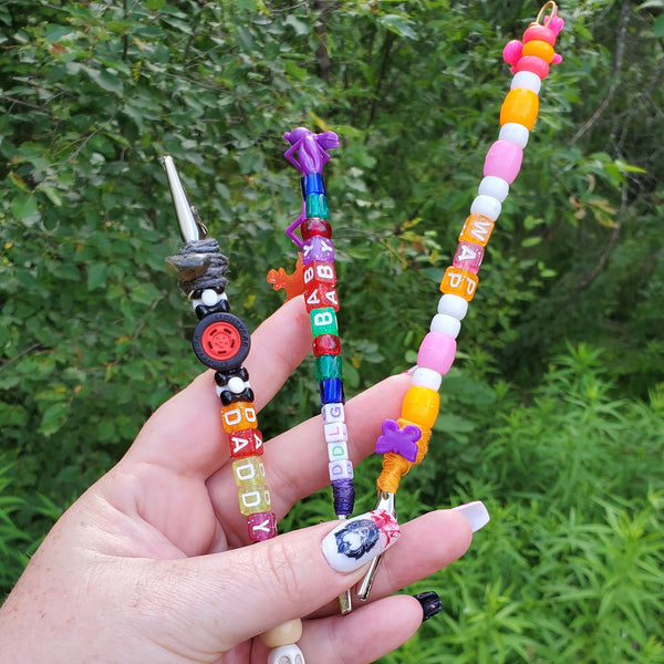Beaded Metal Multi-Use Smoking Clip