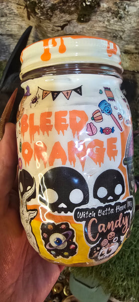 I Bleed Orange Halloween Stashjar
