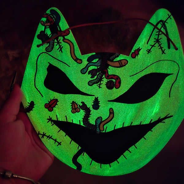 Oogie Boogie Cat Head Painting