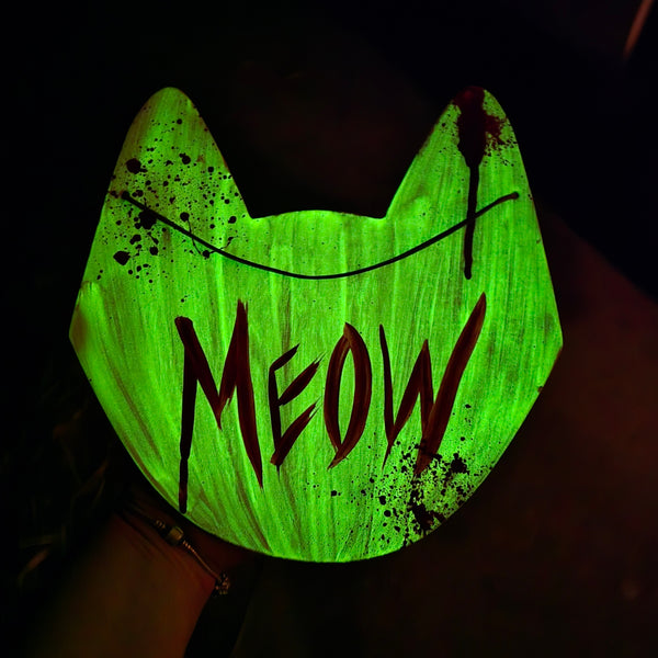 Bloody Meow Cat Head Painting