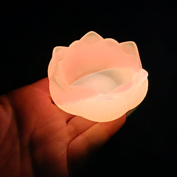 Neon Glow In The Dark Pink and Orange Lilly Tea Light Candle Holder