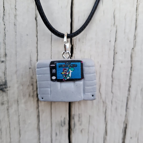 SNES Cartridge Charm Necklace