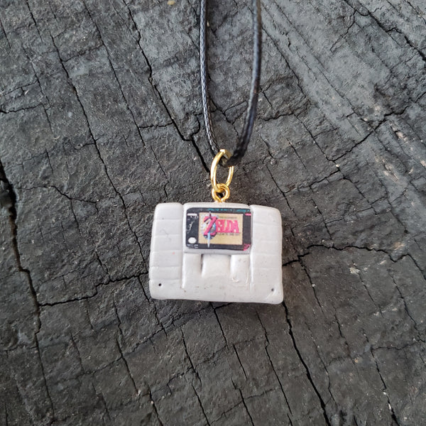 SNES Cartridge Charm Necklace