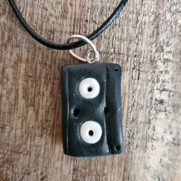 VHS Charm Necklace - Hand sculpted clay