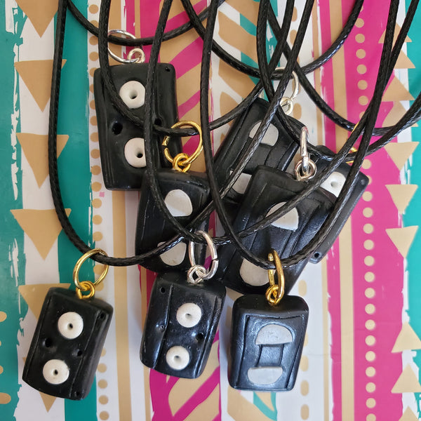 VHS Charm Necklace - Hand sculpted clay