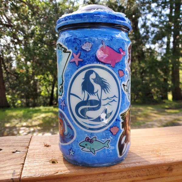 Mermaid Stashjar with Keys on Top