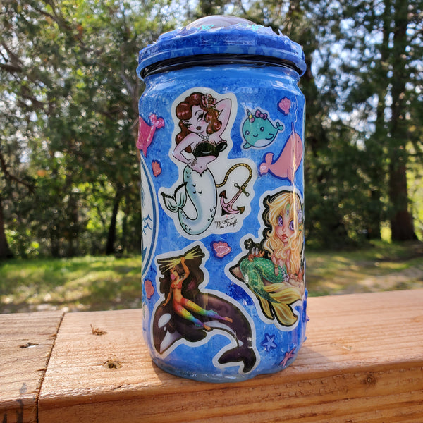 Mermaid Stashjar with Keys on Top