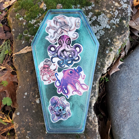 Octopus Coffin Shaped Rolling Tray