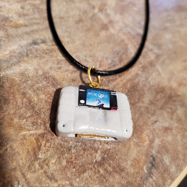 SNES Cartridge Charm Necklace