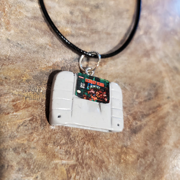 SNES Cartridge Charm Necklace