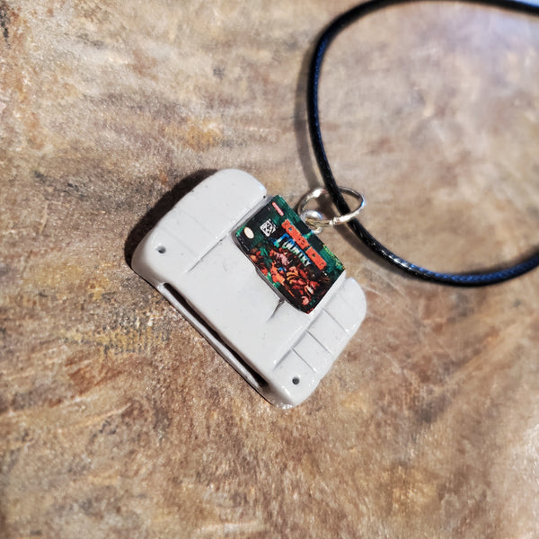 SNES Cartridge Charm Necklace