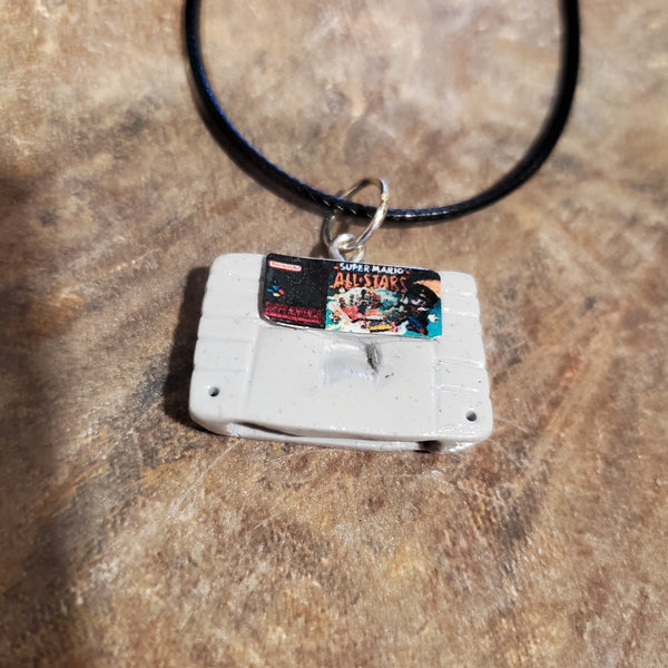 SNES Cartridge Charm Necklace