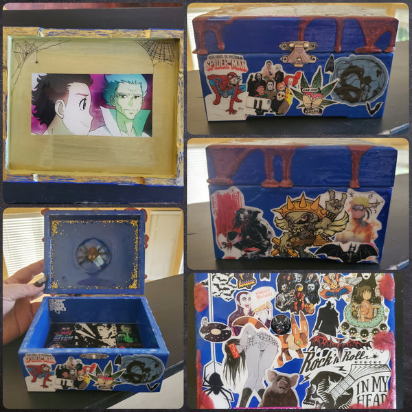 Custom Commissioned Personalized Keepsake Box Stashbox