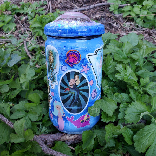 Mermaid Stashjar with Keys on Top