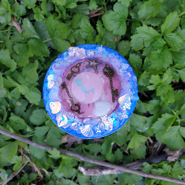 Mermaid Stashjar with Keys on Top