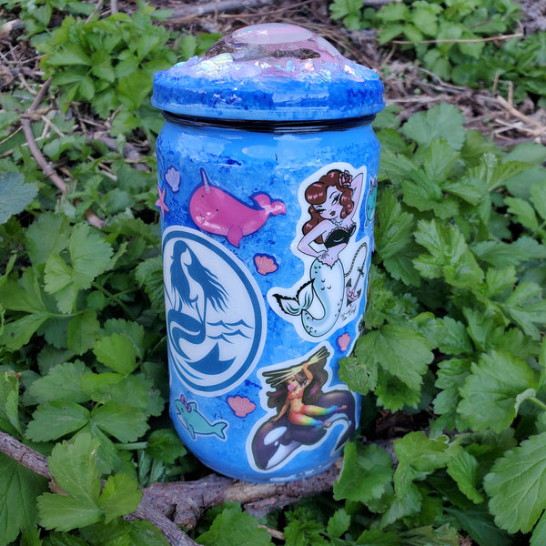 Mermaid Stashjar with Keys on Top