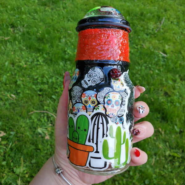 Día de los Muertos Day of the Dead Sugar Skull Stashjar